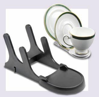 Leeds Display Cup Saucer and Plate Stand - Black