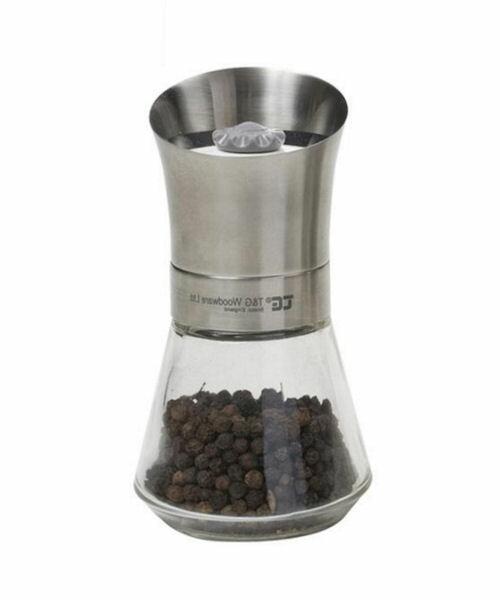 T&G - Tip Top Pepper Mill with Stainless Steel Top & Glass Base