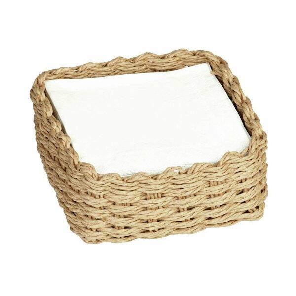 Paper Meshwork Cocktail Napkin Holder Light Brown