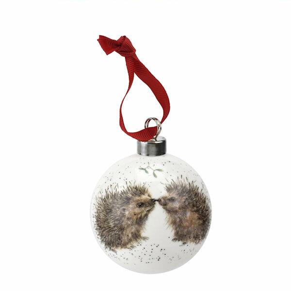 Royal Worcester Wrendale Designs - Christmas Decoration - Hedgehugs Hedgehogs
