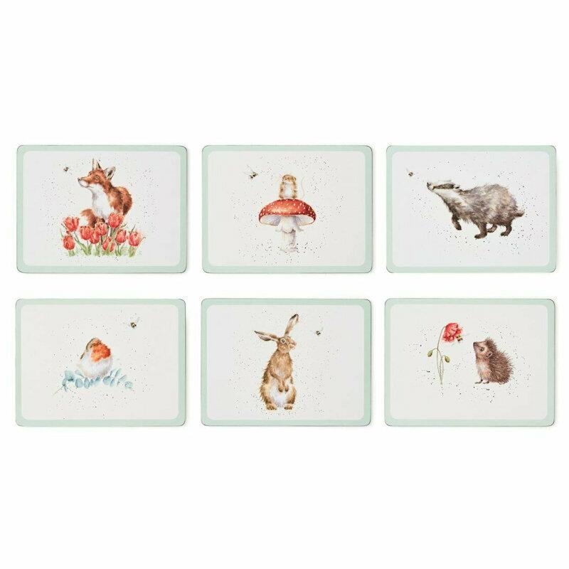 Pimpernel Wrendale Designs - Placemats - Bumble Bee & Animal Set of 6
