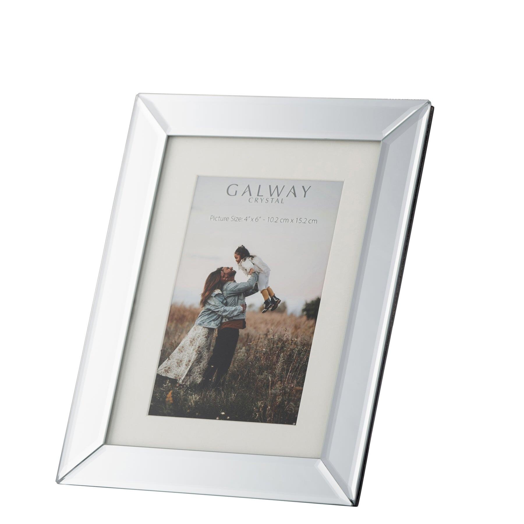 Galway Crystal Reflect Mirror Glass Photo Frame 4in x 6in