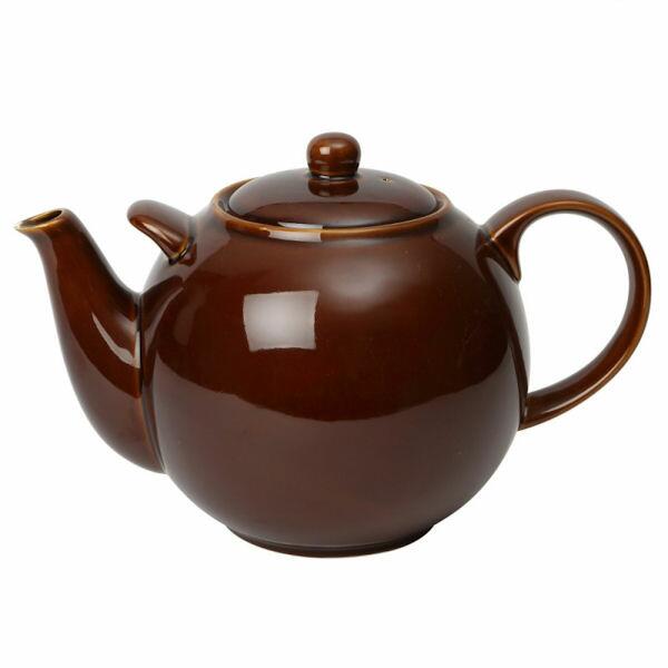 London Pottery Globe Teapot 10 Cup Rockingham Brown