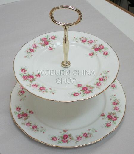 Duchess China June Bouquet - 2 Tier Cake Stand