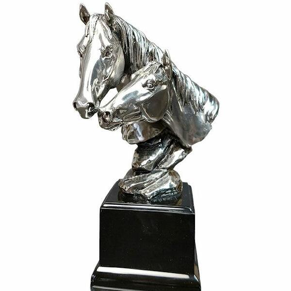 Richard Cooper Studio - Nickel Plated Resin Mare & Foal