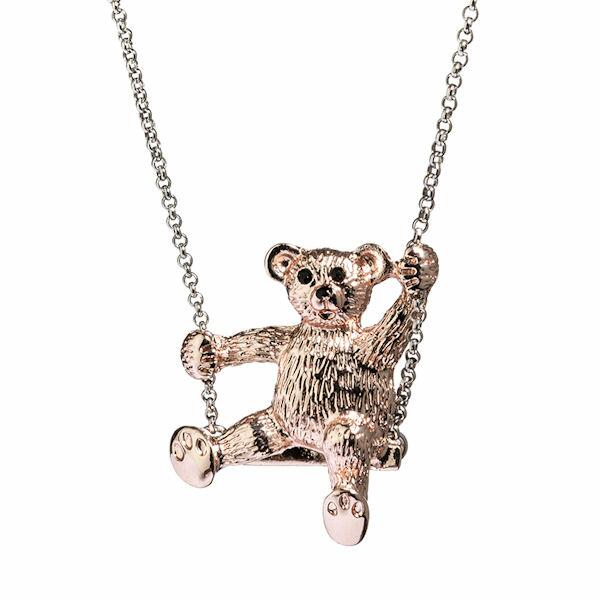 Animal Pendant - Teddy Bear - Rose Gold