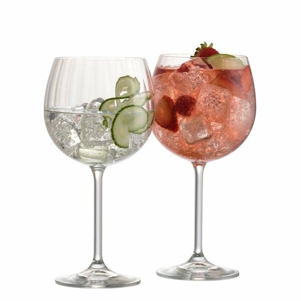 Galway Crystal Erne Copa Gin and Tonic Glasses Set of 2