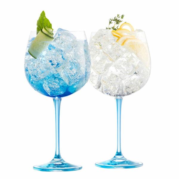 Galway Crystal Gin & Tonic Blue Set of 2