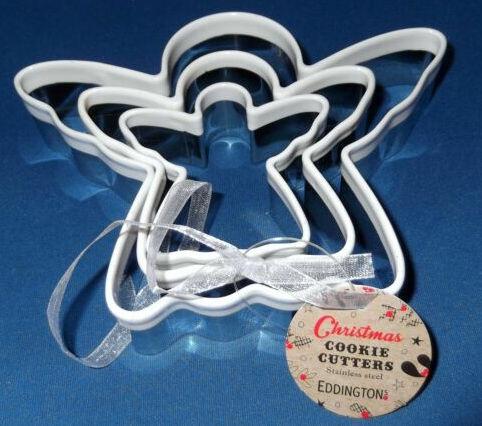 Eddingtons Christmas Angel Cookie Cutter with White Top Set of 3