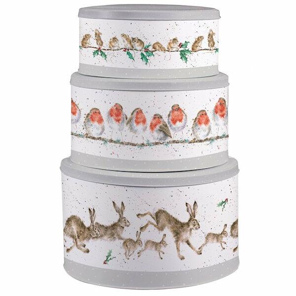 Wrendale Designs - Christmas Cake Tin Nest - Set of 3