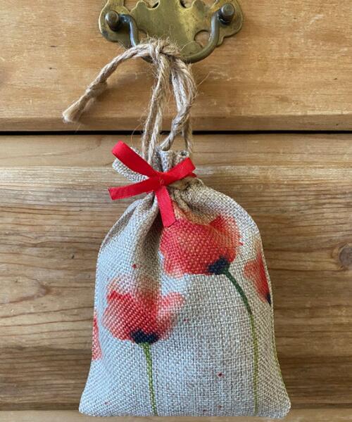 Country Creation - Lavender Bag - Red Poppies