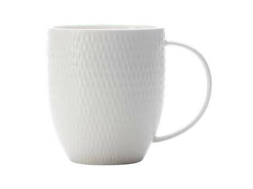 Maxwell Williams White Basics Diamonds Coupe Mug 350ml