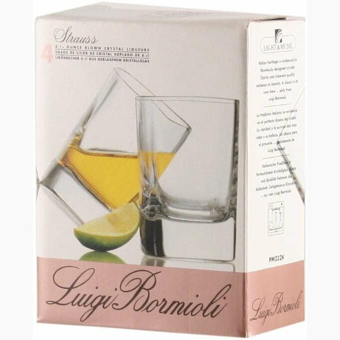 Luigi Bormioli Strauss Liqueur or Tot Glass 60ml Set of 4 - PM232