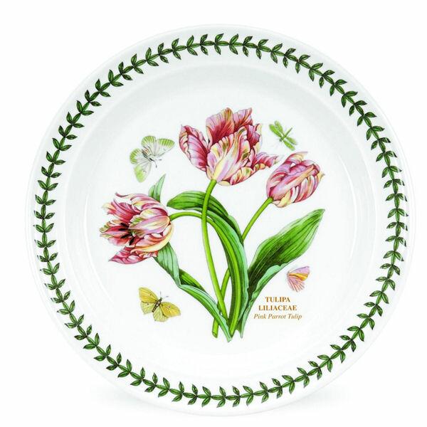Portmeirion Botanic Garden Plate 20cm 8 inch - Pink Parrot Tulip