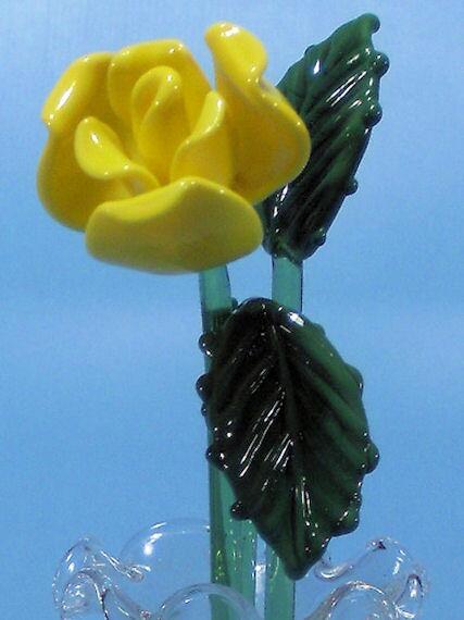 Suffolk Glass Rose Yellow - Mini Coloured