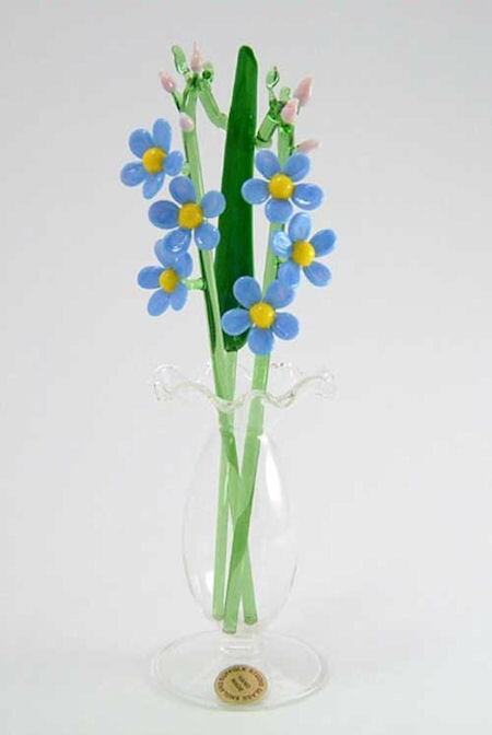 Suffolk Glass Water Forget me Not - Small Coloured