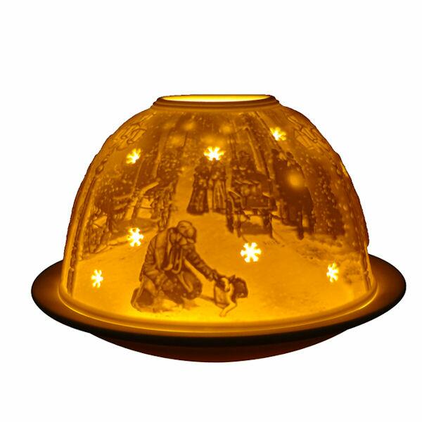 Light Glow Victorian Scene Tealight Candle Holder