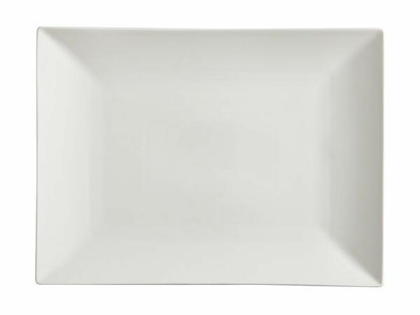 White Basics Linear Rectangular Platter 36cm x 25cm Boxed