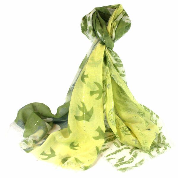Nature Patchwork Scarf - Green