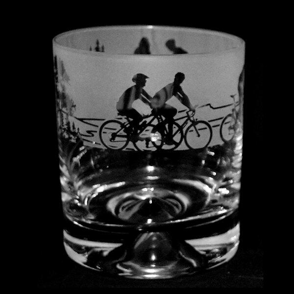 Animo Glass - Cycling Bike Scene Whisky Tumbler