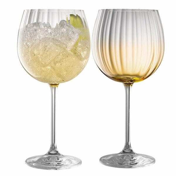 Galway Crystal Erne Amber Gin & Tonic Set of 2