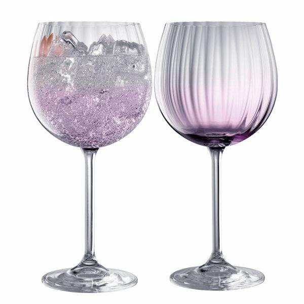 Galway Crystal Erne Amethyst Gin & Tonic Set of 2