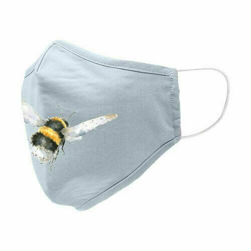 Wrendale Flight of The Bumble Bee Face Covering Mask