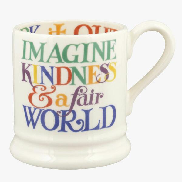 Emma Bridgewater Rainbow Toast Kindness & Fair World Half Pint Mug