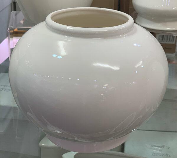 White Wide Vase 15cm 6in