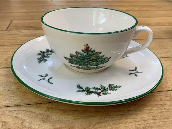 Spode Christmas Tree - Cappuccino Coffee Cup & Saucer