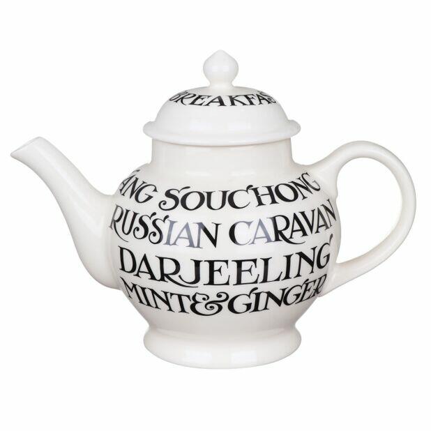 Emma Bridgewater Black Toast 4 Mug Teapot Boxed