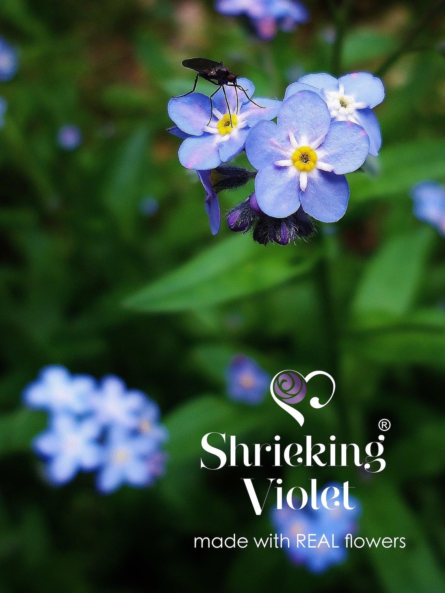 Shrieking Violet Silver Pendant Forget Me Not Dolphin