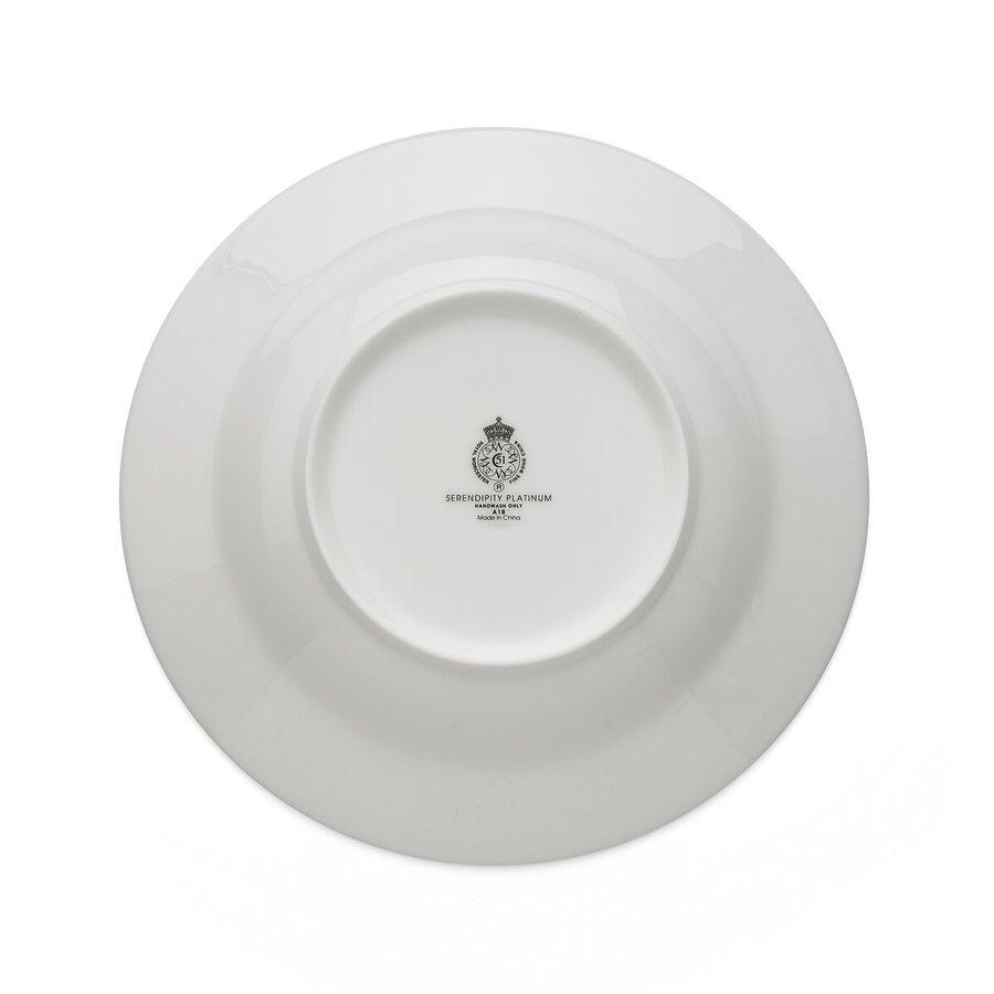 Royal Worcester Serendipity Platinum Soup Plate 23.5cm Set of 4