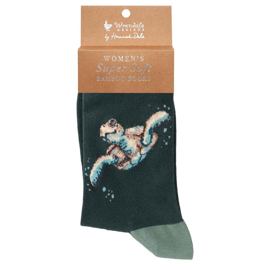 Wrendale Designs - Ladies Socks - Turtle - Swimming School