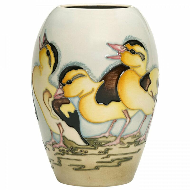 Moorcroft Spring Ducklings Vase 102/5