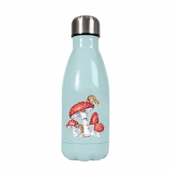 Wrendale Designs Small Water Bottle 260ml - Mouse 'He's a Fun-Gi'