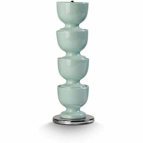 Stack of 4 Melamine Egg Cups on a Stainless Steel Stand - Sage Green