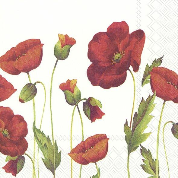 IHR Napkins Luncheon Red Poppy