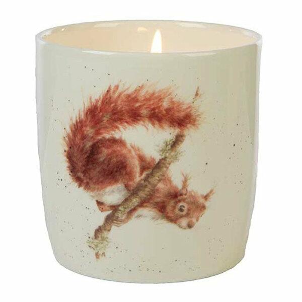 Wrendale Woodland Fragranced Jar Candle with Lid - Red Squirrel
