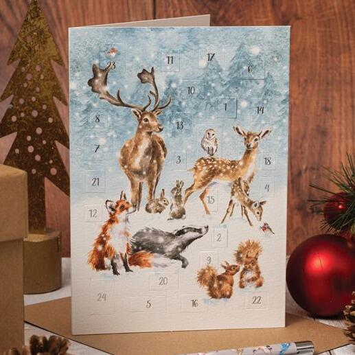 Wrendale Designs Advent Calendar Card A Winter Wonderland Woodland