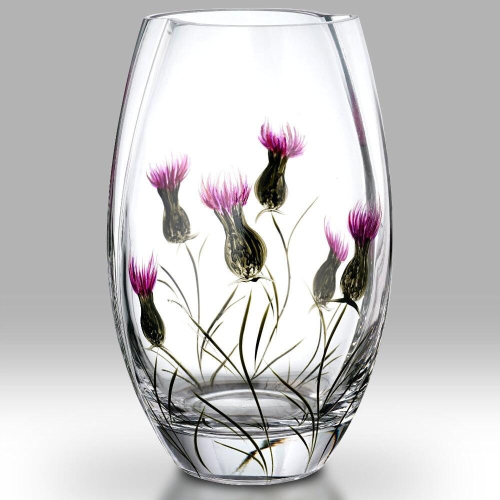 Nobile Glass Thistle Round Vase 20cm