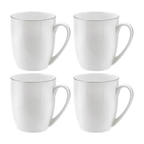 Royal Worcester Serendipity Platinum Barrel Shape Mug 0.35L Set of 4