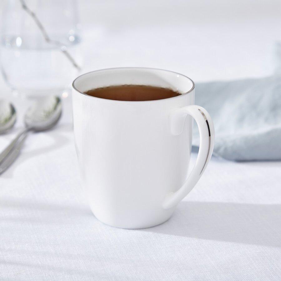 Royal Worcester Serendipity Platinum Barrel Shape Mug 0.35L Set of 4