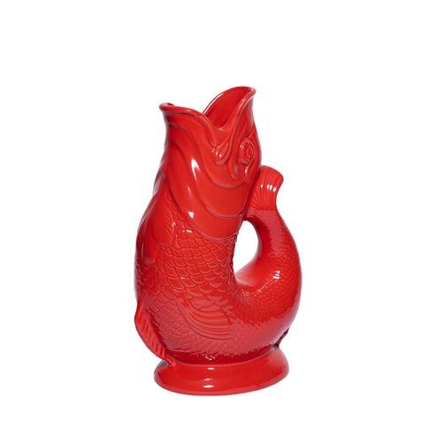 The Original Gluggle Jug Extra Large Red 1.2L 27cm tall