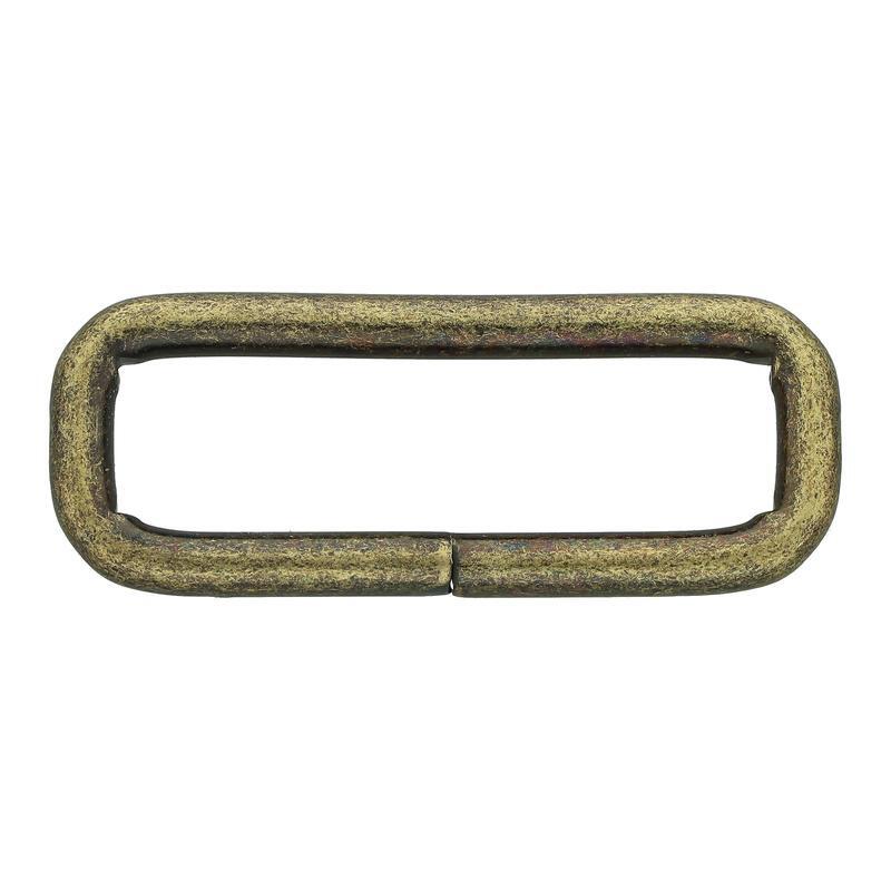 Antique brass effect strap keeper