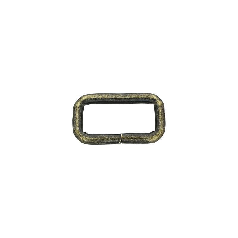 Antique brass effect strap keeper