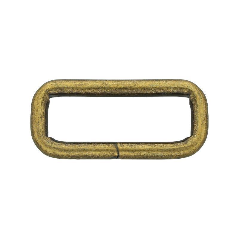Antique brass effect strap keeper