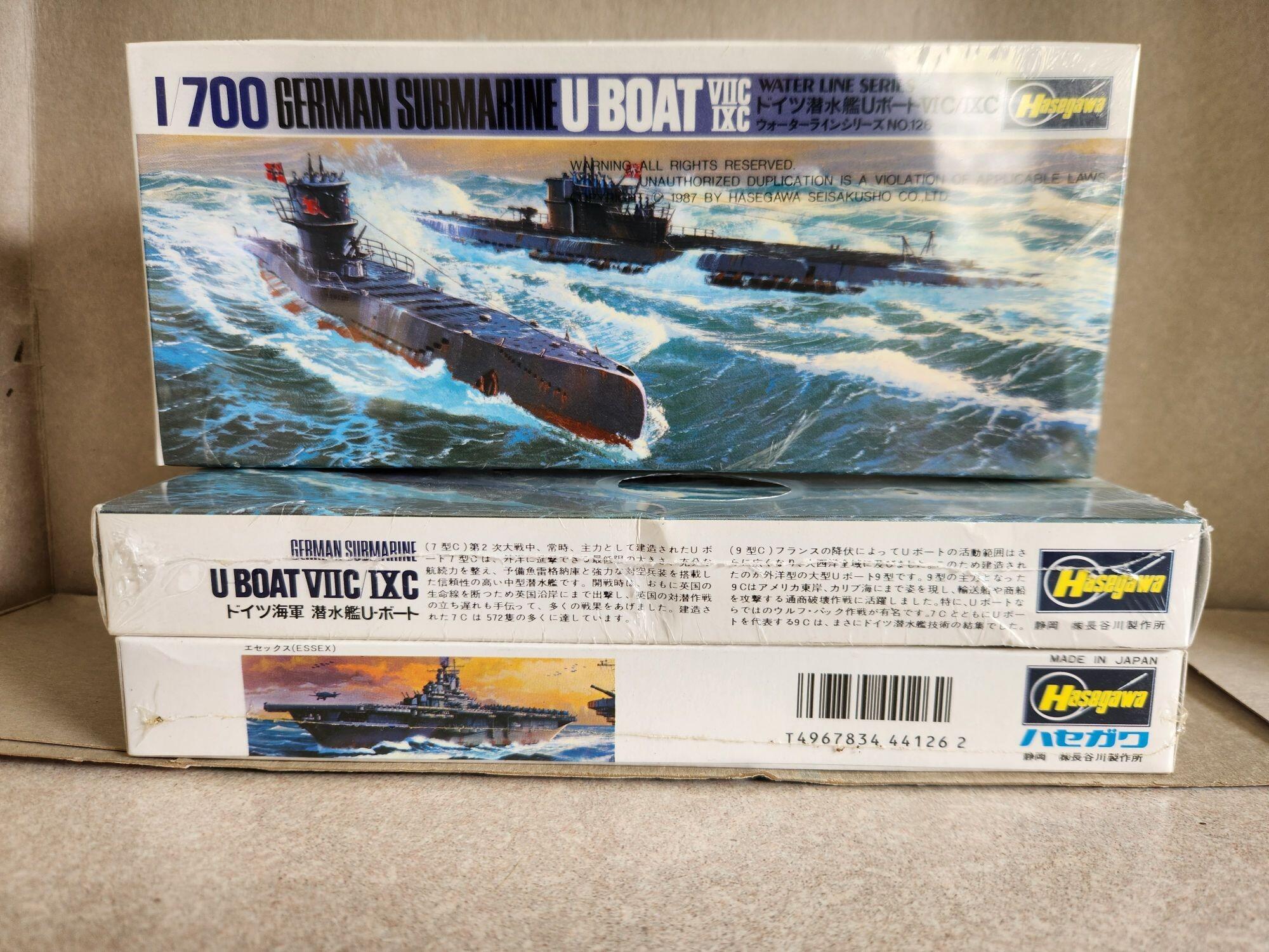 Hasegawa 1/700 German Submarine U Boat VIIC IXC