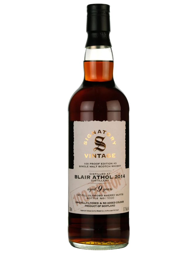Blair Athol 2014 9 Year Old 100 Proof Signatory Vintage