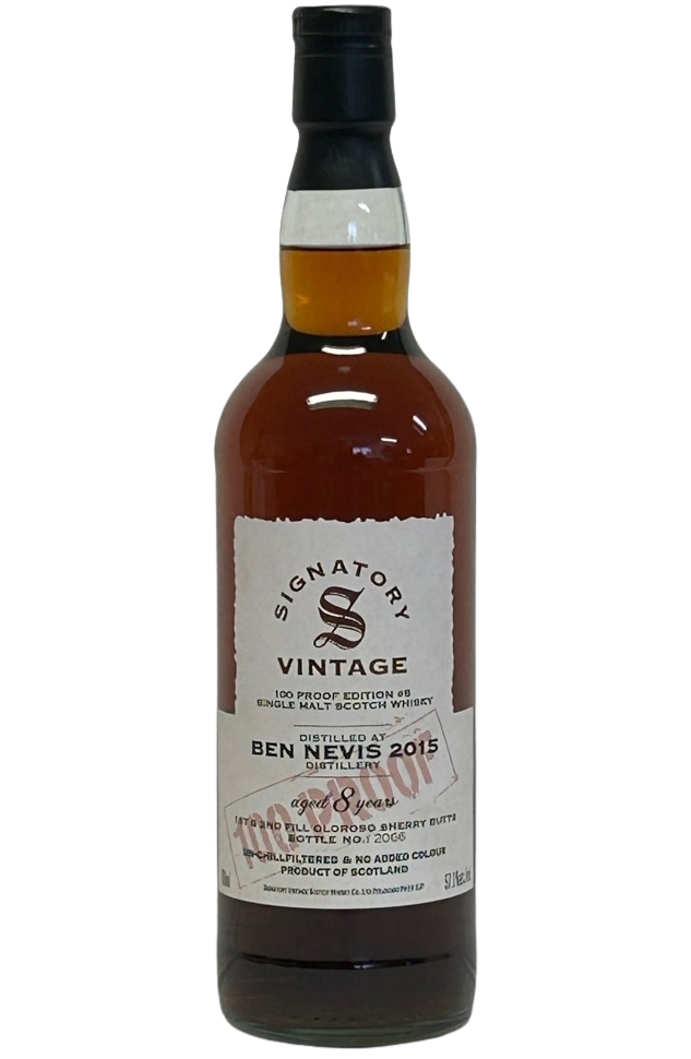 Ben Nevis 2015 8 Year Old 100 Proof Signatory Vintage